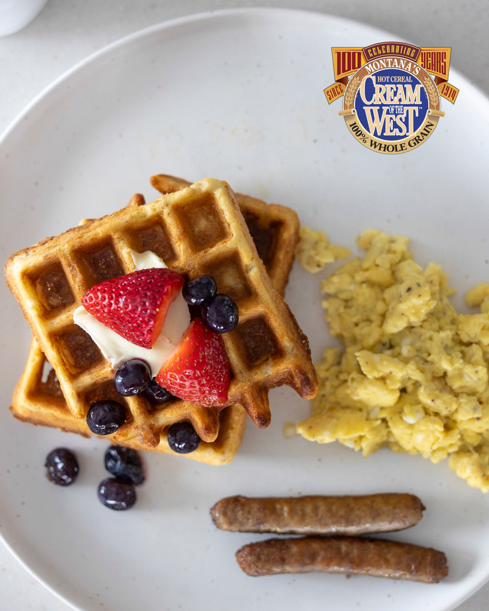7GRAIN BUTTERMILK WAFFLES Cream of the West