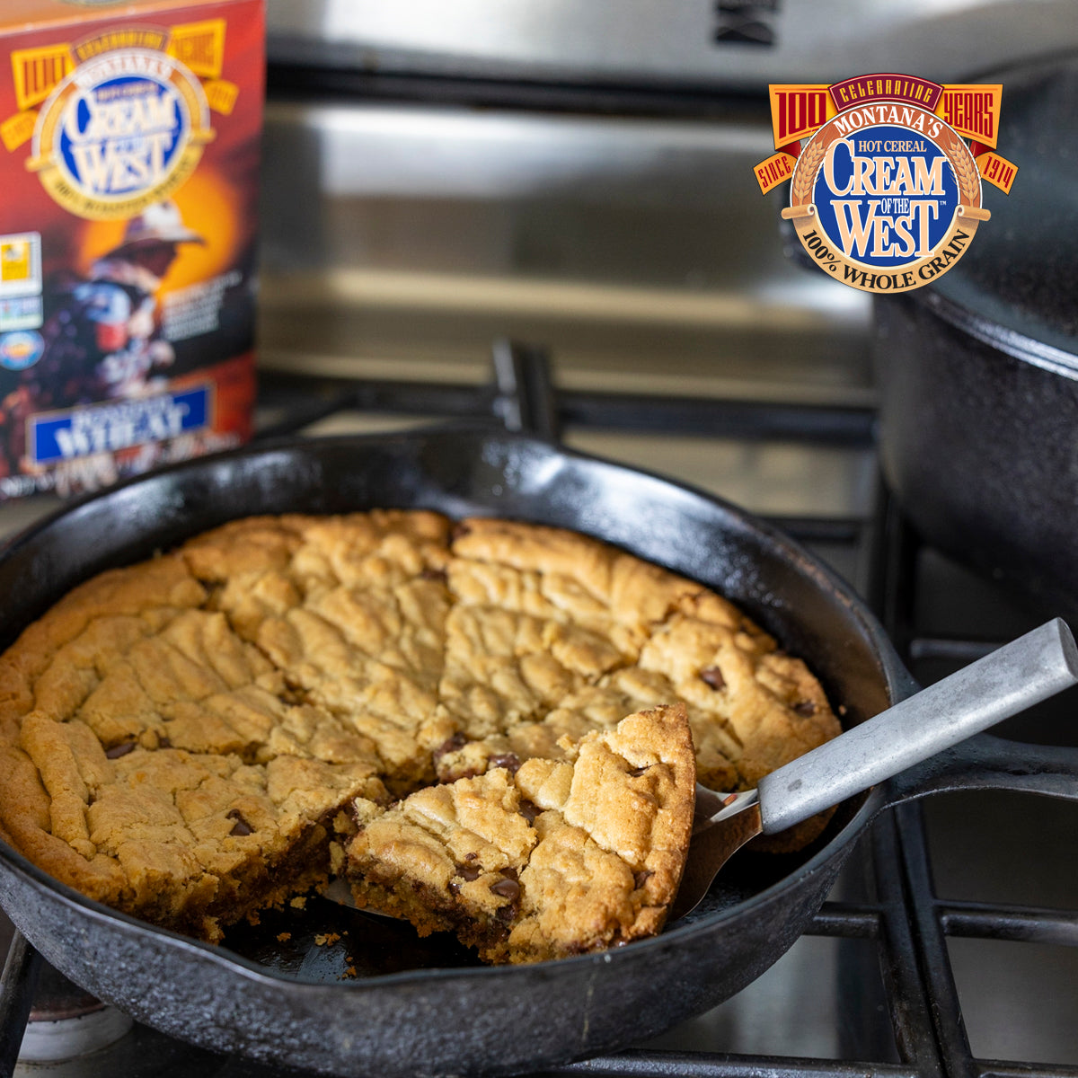 COWBOY PORRIDGE CHOCOLATE CHIP SKILLET COOKIE